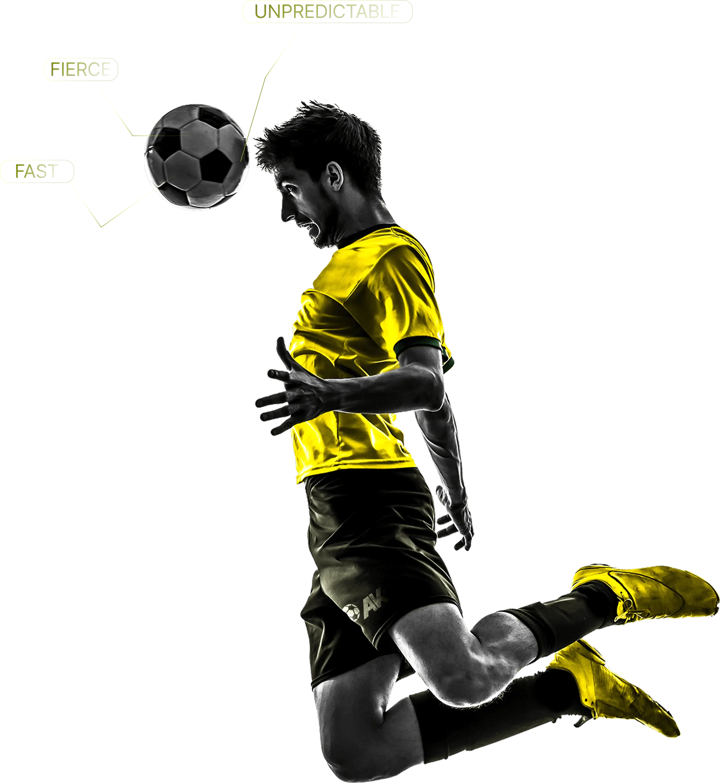 Football Player in Yellow Jersey